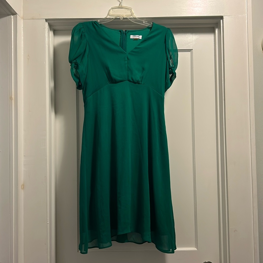 Calvin Klein Elegant Green Women’s Dress - Size 8 Petite